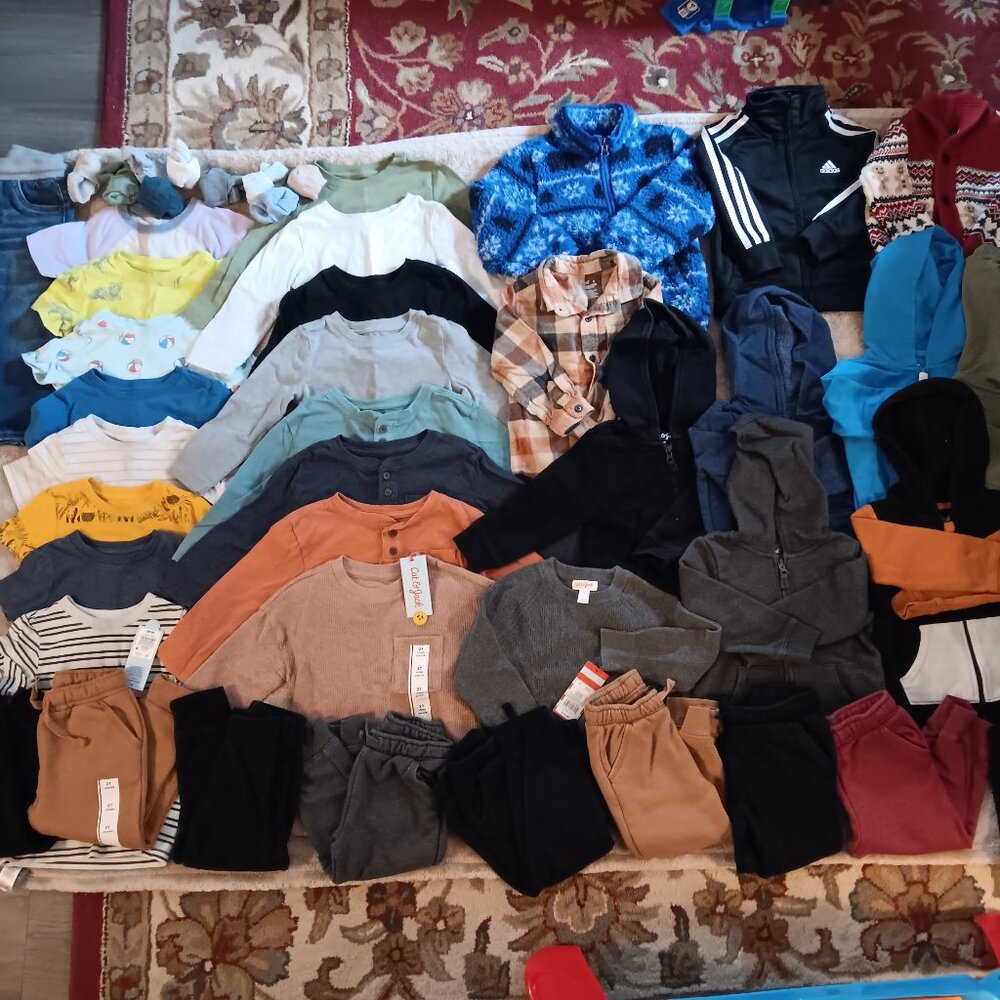 47 ITEM BUNDLE 2T TODDLER BOY CLOTHING EUC SOME NWT WINTER SPRING FALL